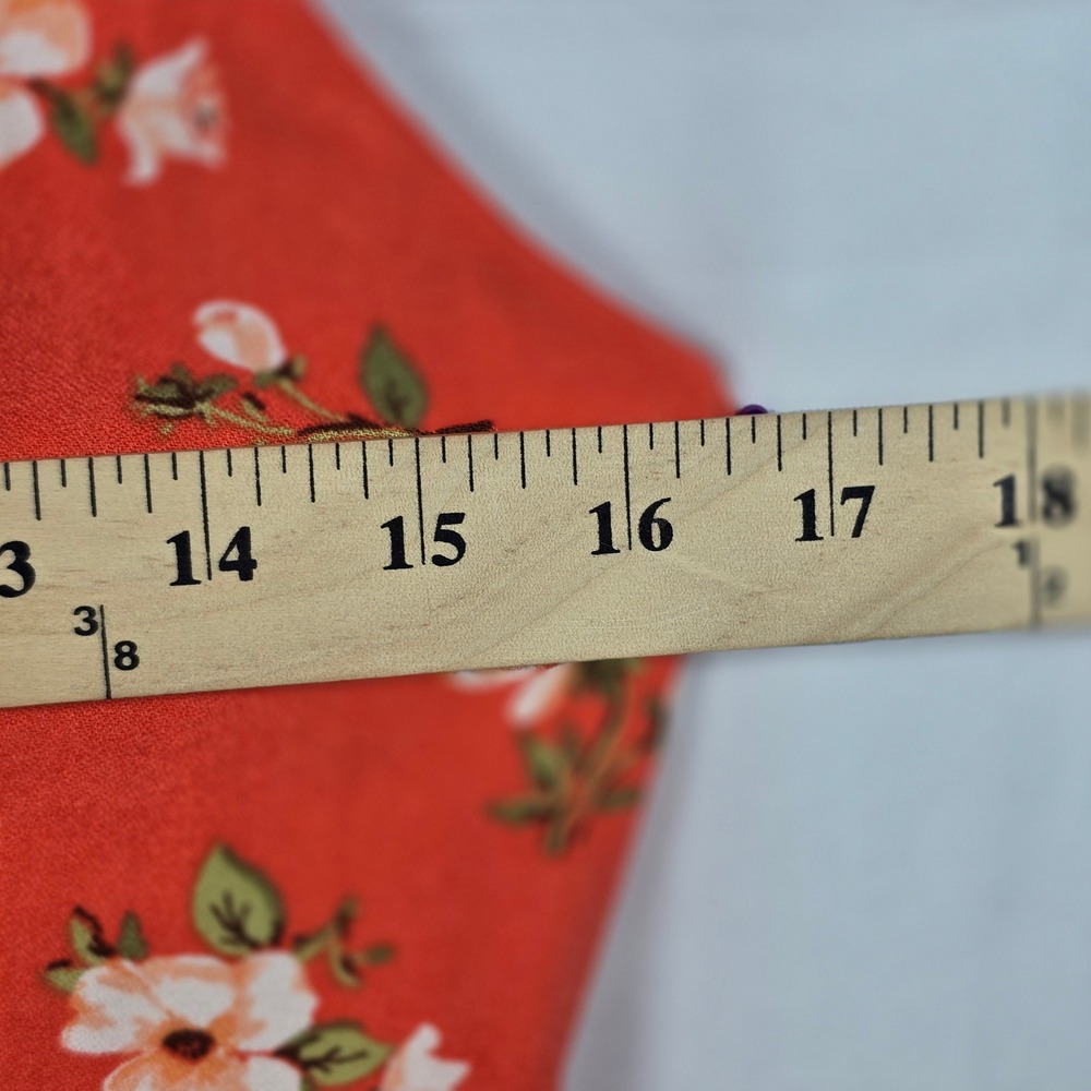 Old Navy Floral Print Dress Woman Small Tall Smocked Sleeveless Babydoll Cottage - Picture 9 of 12